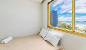 Кровать или кровати в номере Maravilhoso apartamento na orla da Barra da Tijuca