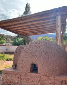 - un four en briques avec un toit en bois dans l'établissement La Casita de la Abuela Huacalera - Quebrada de Humahuaca, à Huacalera