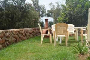 un grupo de sillas sentadas en el césped en Jari Inn Bistro en Ngong