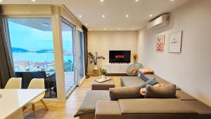 Posezení v ubytování Adriatic Dream - Garage - Sea View + 36 fotografií