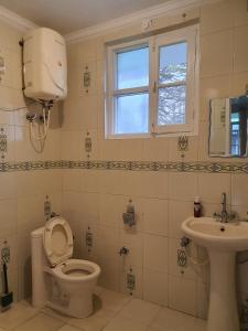 a bathroom with a toilet and a sink at The Cocoon Project in McLeod Ganj