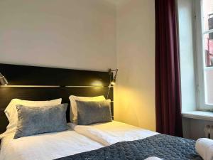 斯德哥爾摩的住宿－Stay Inn Apartment Rörstrandsgatan，一间卧室配有一张大床和两个枕头
