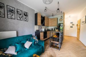 Kuchyň nebo kuchyňský kout v ubytování Apartament Tatarska Przemyśl