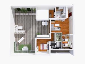 План на етажите на The Best Rent - Apartment with terrace and Jacuzzi