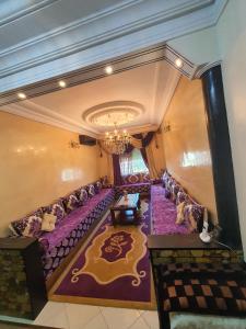 an overhead view of a living room with couches at Residence Bouanane B in Fez