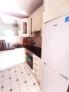 Kuchyň nebo kuchyňský kout v ubytování Single room in charming apartment with the terrace and the cat in Sandymount