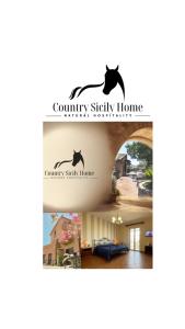 ein Logo für ein Heim mit einem Bild eines Pferdes in der Unterkunft Country Sicily Home in Favara