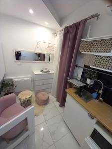 Kuchyň nebo kuchyňský kout v ubytování Barko rooms