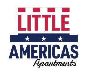 an image of the american flag with the words little americas apartments at Little Americas SoHo Apartments in Budapest