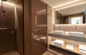 Koupelna v ubytování Hotel Astoria