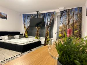 Katil atau katil-katil dalam bilik di Ferienwohnung im Hamburger Straße-1
