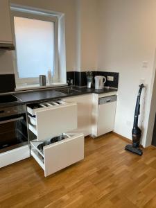 Kuchyň nebo kuchyňský kout v ubytování Appartement Telfs