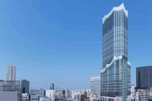 Pemandangan umum bagi Tokyo atau pemandangan bandar yang diambil dari apartmen