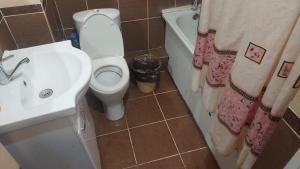 アスタナにあるImanova 41のバスルーム(白いトイレ、シンク付)