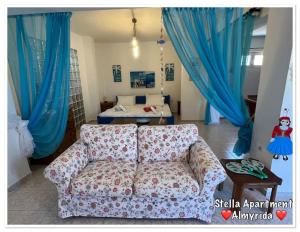 Ένα ή περισσότερα κρεβάτια σε δωμάτιο στο Stella Apartment in Almyrida slechts 350m vanaf het strand, auto huren niet nodig