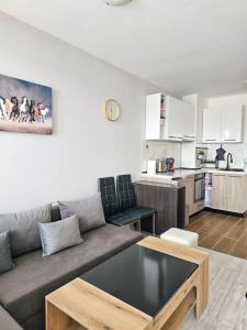 a living room with a couch and a table at Boutique Studio B37 in Borovets