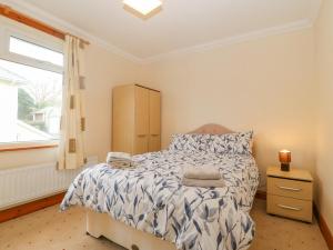 Un pat sau paturi într-o cameră la Cwm Eilir