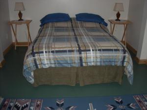Un pat sau paturi într-o cameră la Gite Pousse Pioche