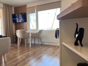 TV a/nebo společenská místnost v ubytování Black Cat Apartment + 22 fotografií
