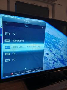 TV a/nebo společenská místnost v ubytování Ferienwohnung in Bühler nähe Appenzell