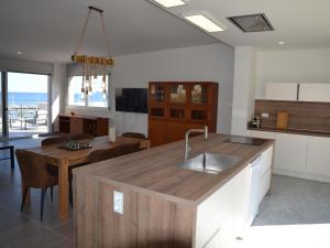 a kitchen with a sink and a counter top at Villa Magnifica, L'Estartit - Centro - ES-323-46 in L'Estartit
