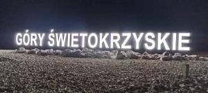 凱爾採的住宿－Widok Rynek Pokoje &Parking，一群羊站在标志前