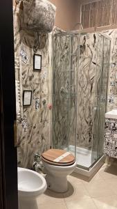 Un baño con ducha, inodoro y lavabo. en Nikita apartment, en Roma 9 fotos más