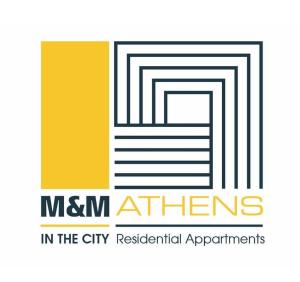a logo for the mnm athers in the city residential apartments at M & M boutique apartments in Athens