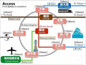 Imagen de la galería de 全新上线花跡民宿5号館102 独享空间 难波，日本桥4分钟车程！天王寺，通天阁步行圈！, en Osaka
