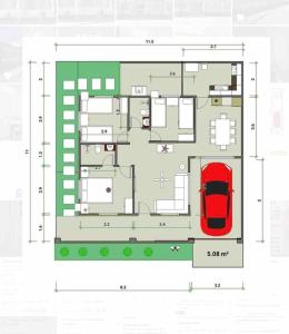 Půdorys ubytování Japandi Home C - Fully Aircon, WIFI, Hot shower, 24hGuard, Center, near Malls