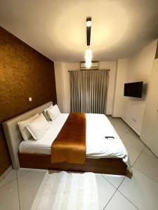 Katil atau katil-katil dalam bilik di 2 Bedroom Apartment with Breakfast East Legon