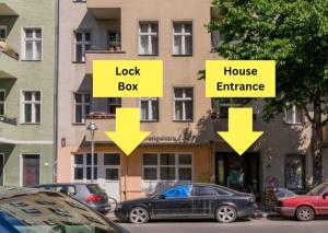 a group of cars parked in front of a building at Central 2 BR Flat in trendy area / Self check-in in Berlin