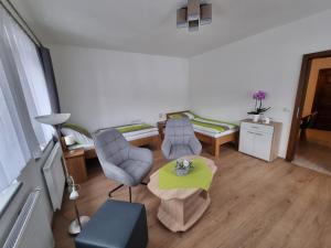 Posezení v ubytování Apartmán U Bašty