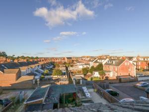 an aerial view of a town with houses at Victorian Town House in Weymouth