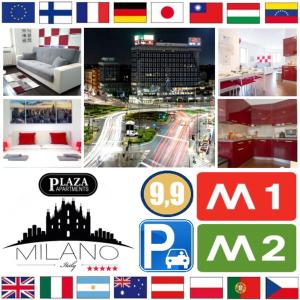 a collage of pictures of different cities and buildings at Panoramic Plaza Apartment -Loreto 1 in Milan