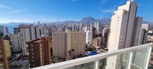 a view of the city from the balcony of a building at VISTAMAR 33 in Benidorm