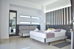 O zonă de relaxare la Galini Sea View Hotel