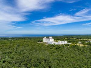 志賀町的住宿－Mercure Noto Resort & Spa，享有山上树木建筑的空中景致