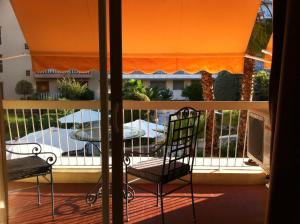 Balkón nebo terasa v ubytování Logis Hotel Diana