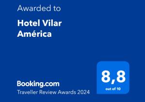 een screenshot van een mobiele telefoon met aigiligilvia america bij Hotel Vilar América in Bogota