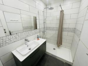 Kúpeľňa v ubytovaní Appartement spacieux avec terrasse, solarium, parking et piscine - FR-1-723-5