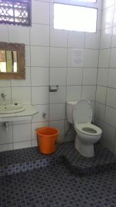 a bathroom with a toilet and a sink at Raditia Homestay in Ubud