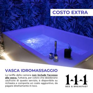 a flyer for a cisco enovoazoco bathtub at Luxury 144 B&B in Crotone