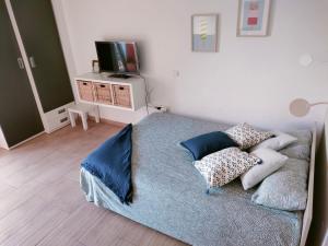 Aparthotel Minerva的电视和/或娱乐中心