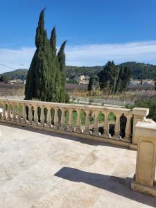 a fence with a tree in the background at Mas bellevue in Boulbon