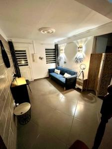 Ein Sitzbereich in der Unterkunft Villa 4 ch 140 m2 avec vue sur mer et le tombolo