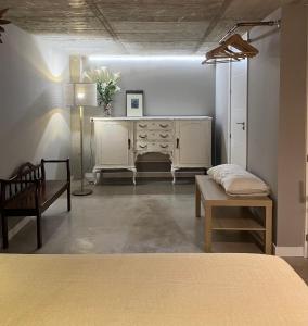 Postel nebo postele na pokoji v ubytování Loft Industrial 22