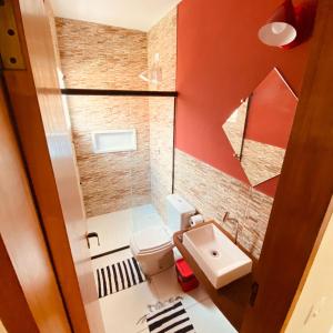 Kúpeľňa v ubytovaní Chalés Oliveira