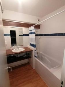 Bilik mandi di Appartement de la Marmotte Cendrée, dans résidence de tourisme 3 étoiles