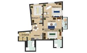Nacrt objekta Victoria Design Stays - Premium Apartment Ohrada